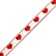 Ribbon with Hearts White-red